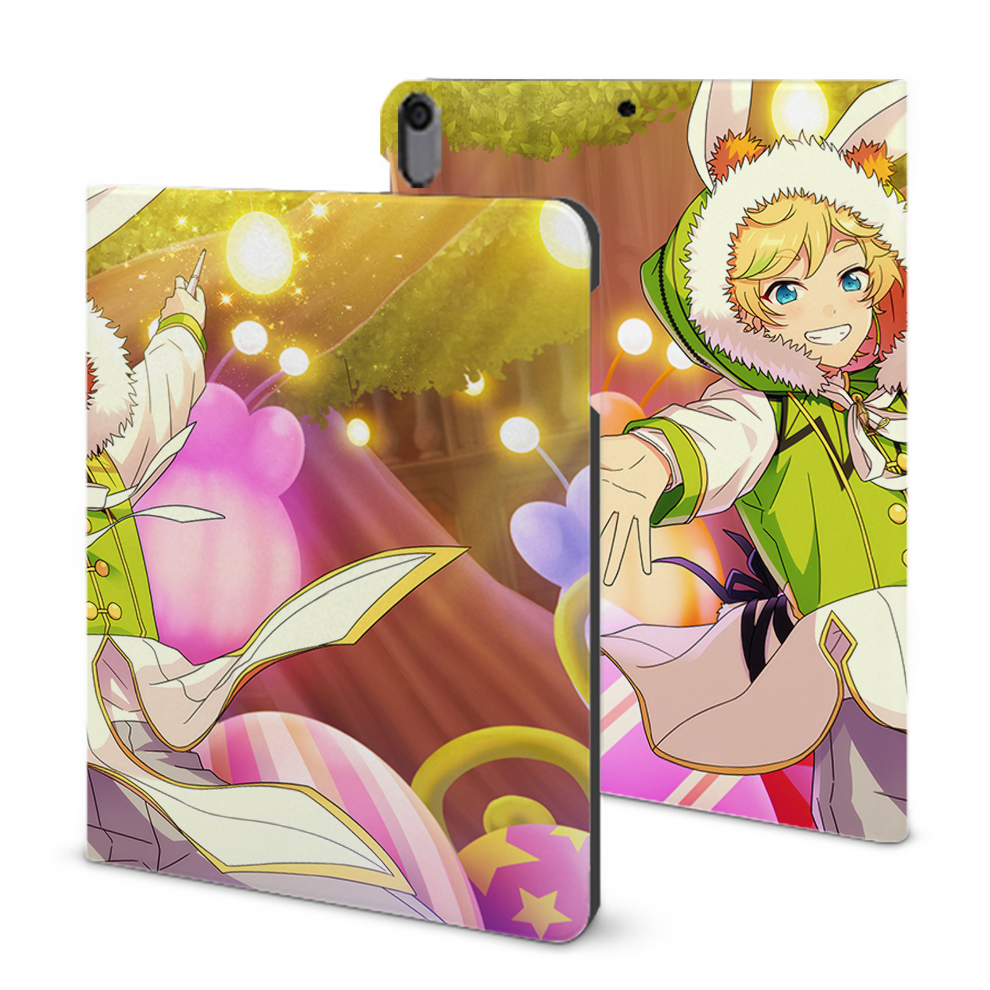 （画像用） あんさんぶるスターズ! Ensemble Stars IPad ケース ブック型 PUレザー TPU 耐衝撃 軽量 薄型 ペン収納なし 全面保護 IPad 各モデル対応